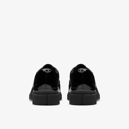 Clarks Kids Evyn Lace Kid Black Patent