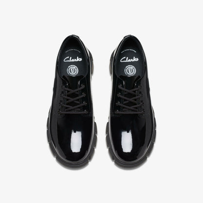 Clarks Kids Evyn Lace Kid Black Patent