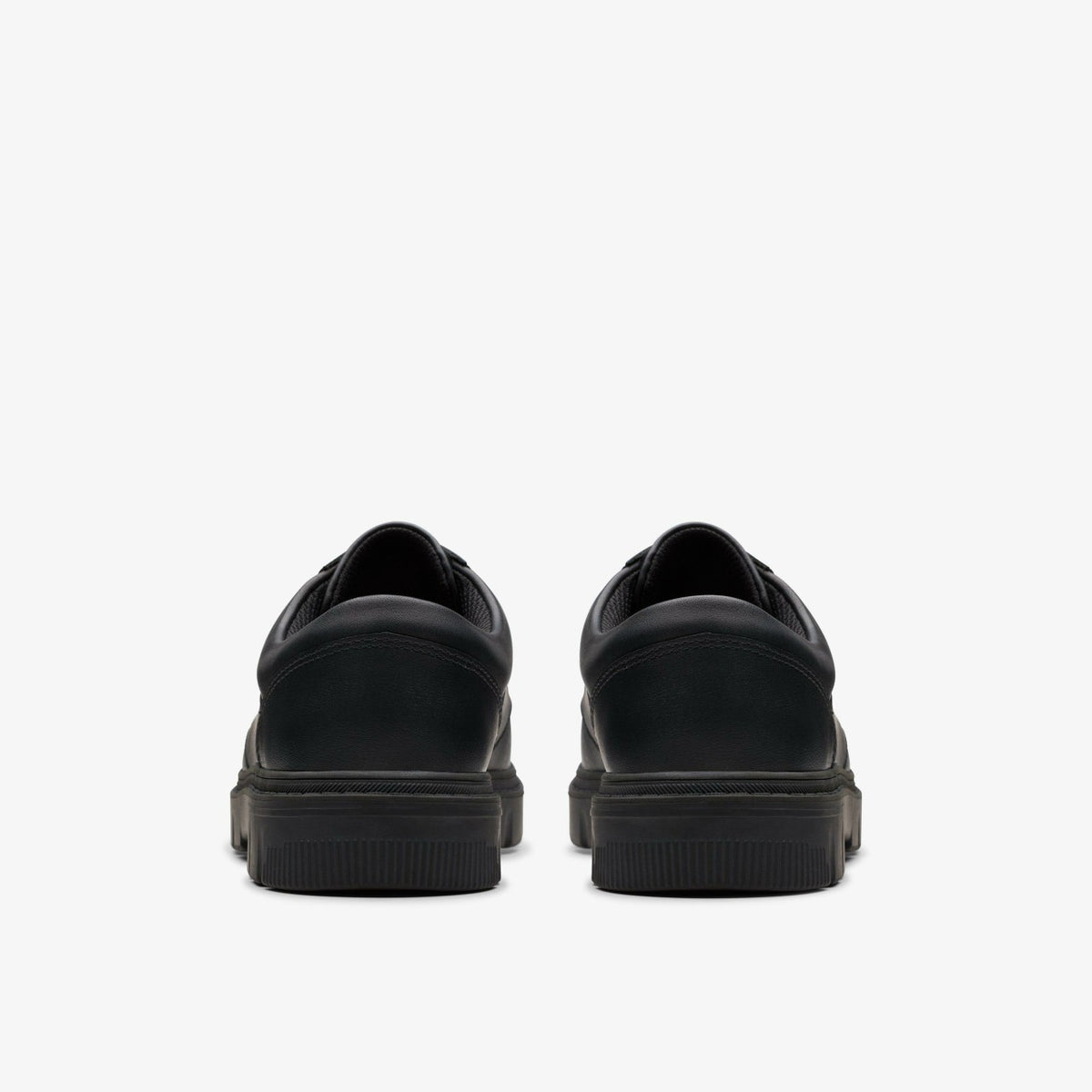 Clarks Kids Lorcam Edge Youth Black Leather