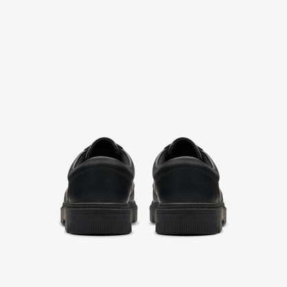 Clarks Kids Lorcam Edge Youth Black Leather
