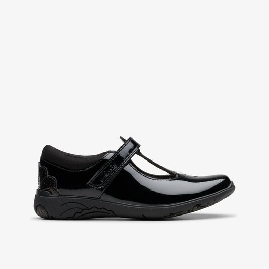 Clarks Kids Relda Gem Kid Black Patent