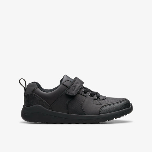 Clarks Kids Daze Bright Kid Black Leather