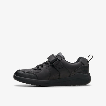 Clarks Kids Daze Bright Kid Black Leather