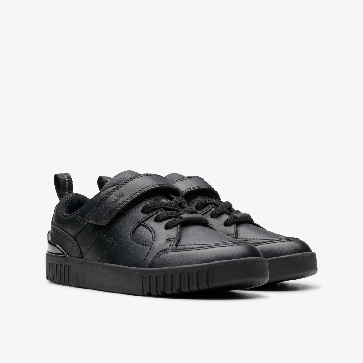 Clarks Kids Oslo Flare Kid Black Leather