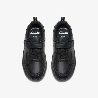 Clarks Kids Oslo Flare Kid Black Leather