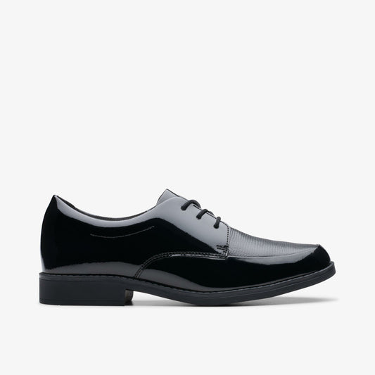 Clarks Kids Aubrie Dress Youth Black Patent