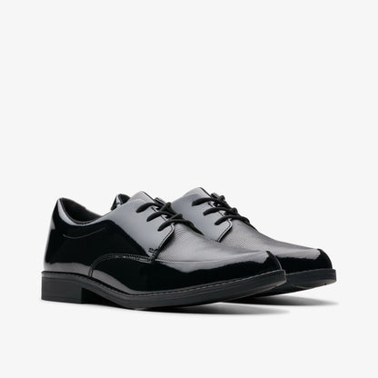 Clarks Kids Aubrie Dress Youth Black Patent