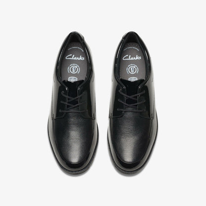 Clarks Kids Aubrie Dress Youth Black Patent