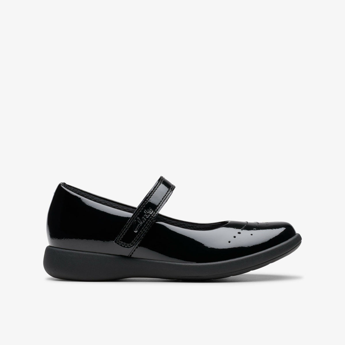 Clarks Kids Etch Gem Kid Black Patent