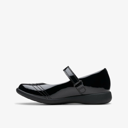 Clarks Kids Etch Gem Kid Black Patent