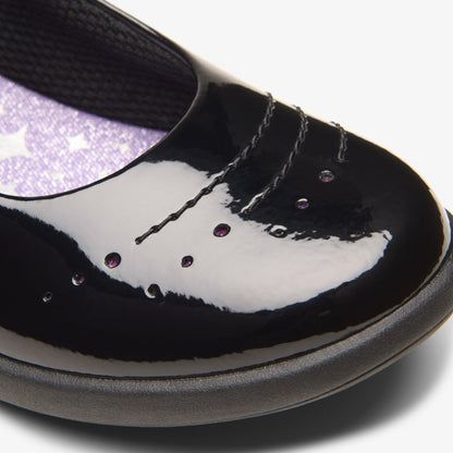 Clarks Kids Etch Gem Kid Black Patent