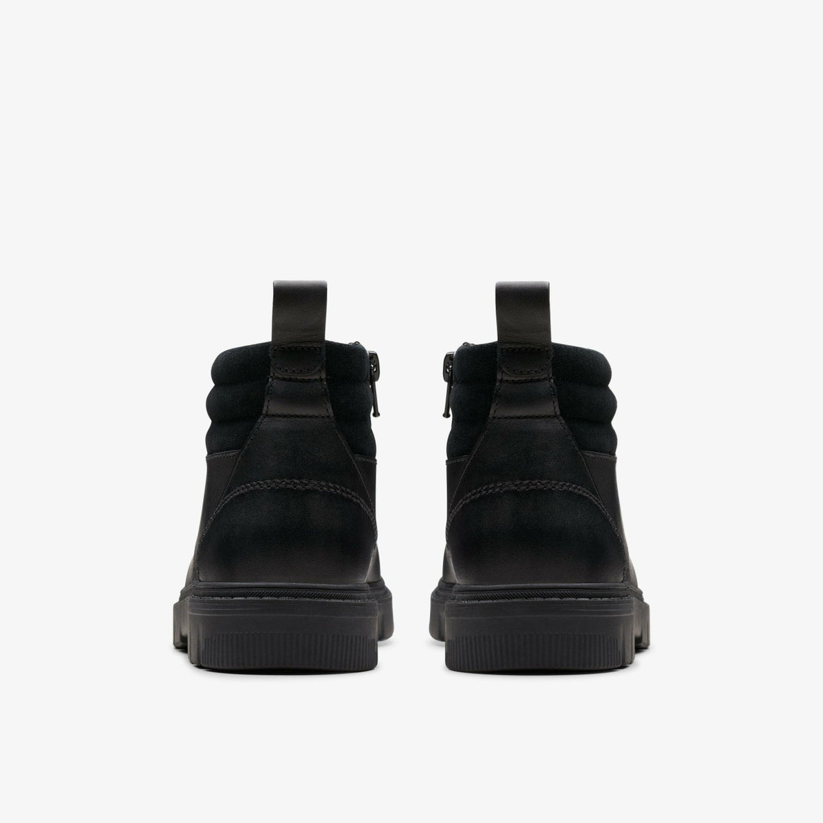 Clarks Kids Lorcam Trail Older Black Leather