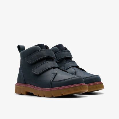 Clarks Kids Lorcam Hi Older Navy