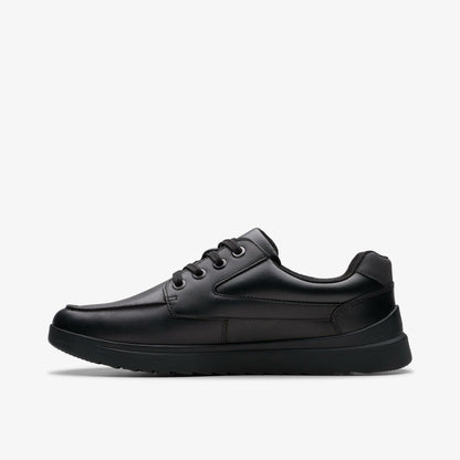 Clarks Kids Keelan Flare Youth Black Leather