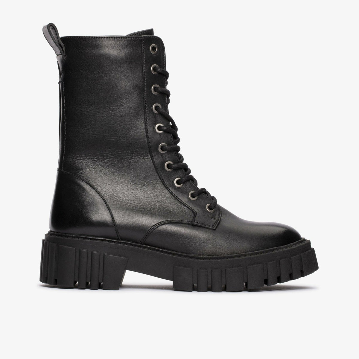 Clarks Women Page Lace Boot Black Leather