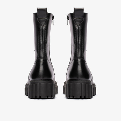 Clarks Women Page Lace Boot Black Leather