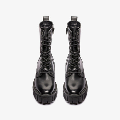 Clarks Women Page Lace Boot Black Leather