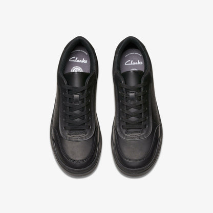 Clarks Kids Urban Solo Older Black Leather