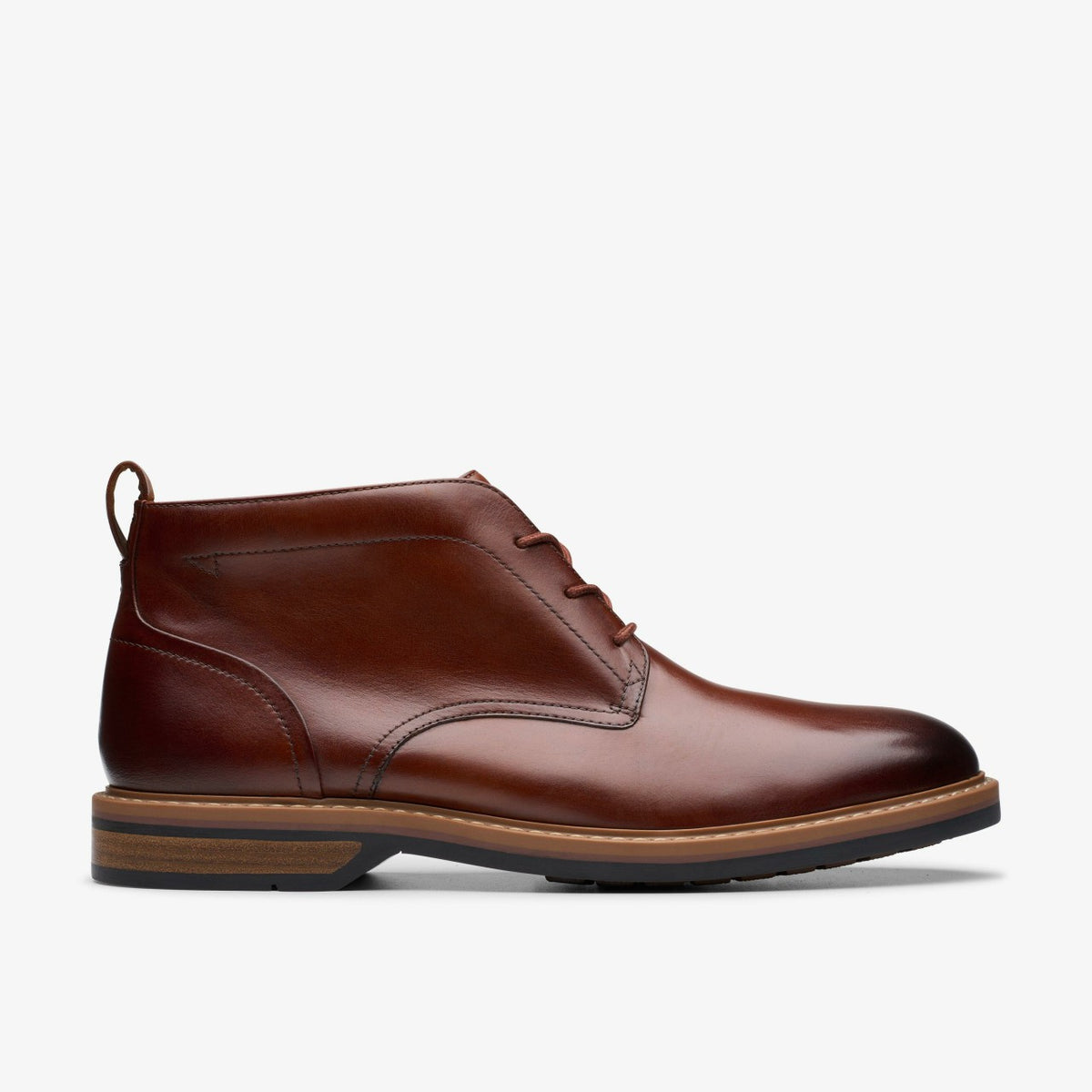 Clarks Men Aldwin Chukka Mid Tan Leather