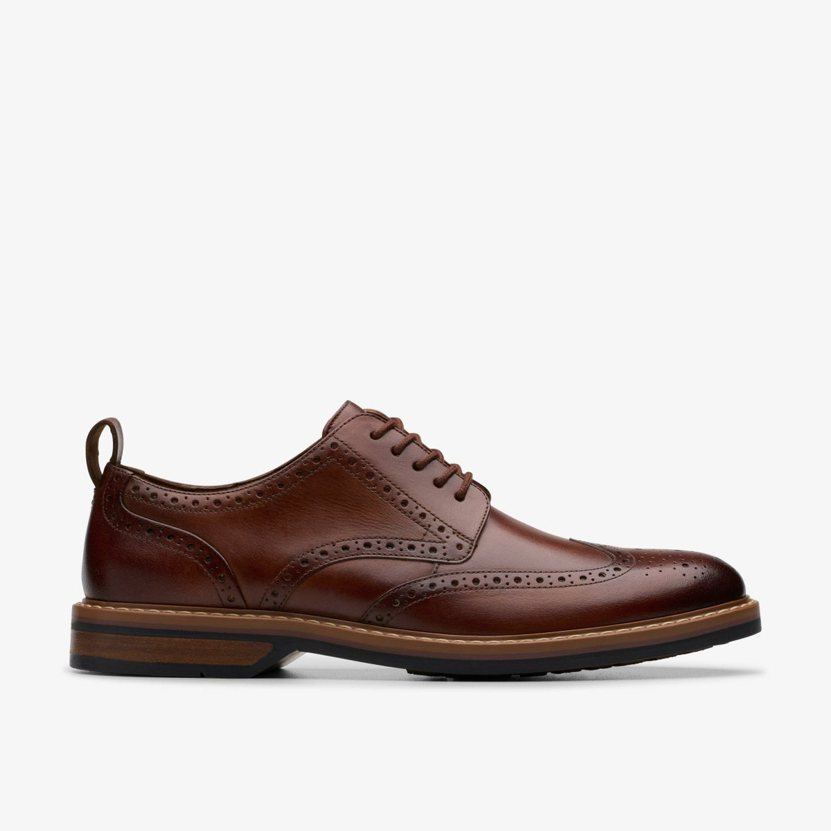 Clarks Men Aldwin Limit Brogue Mid Tan Leather