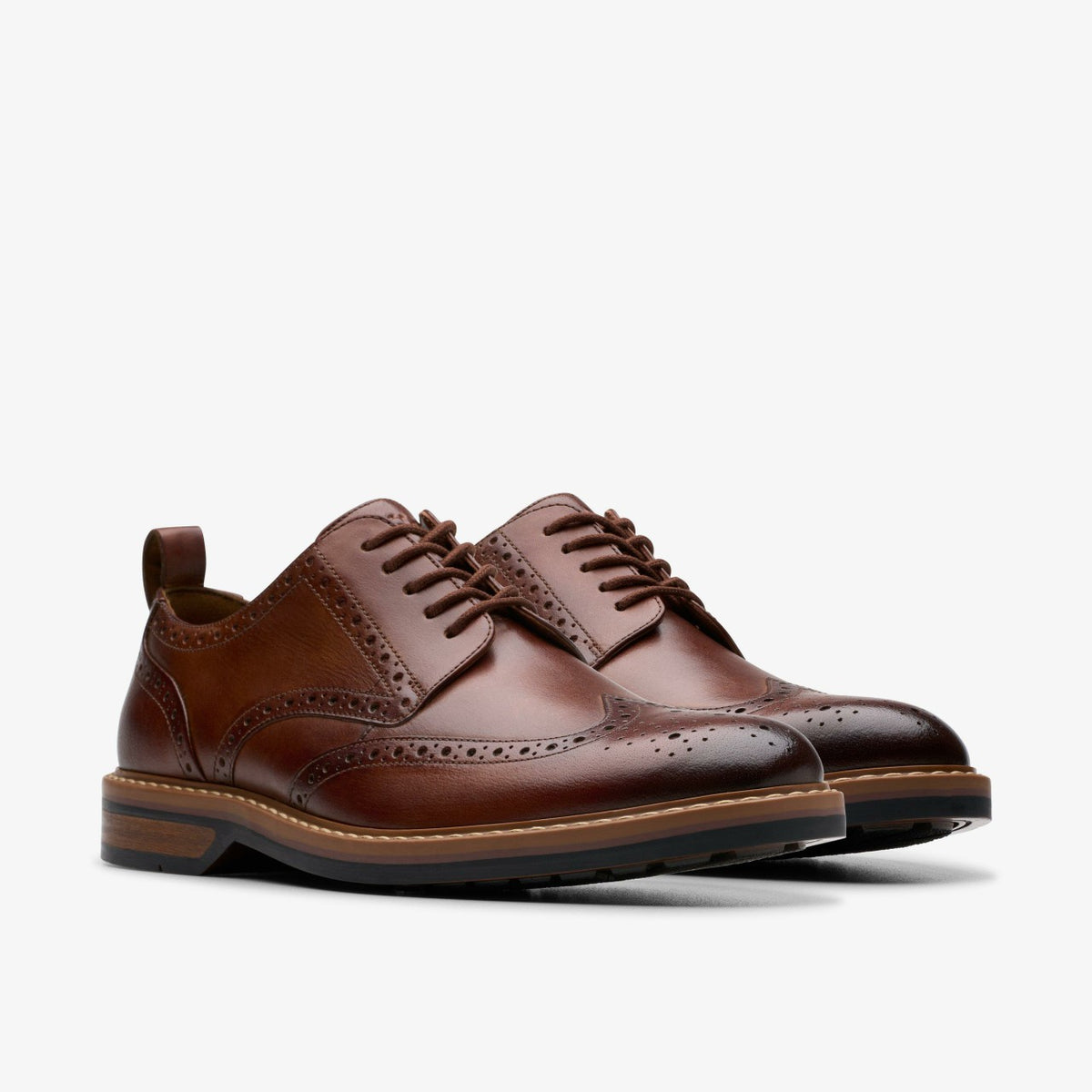 Clarks Men Aldwin Limit Brogue Mid Tan Leather