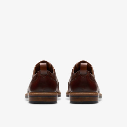 Clarks Men Aldwin Limit Brogue Mid Tan Leather