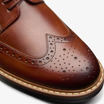 Clarks Men Aldwin Limit Brogue Mid Tan Leather