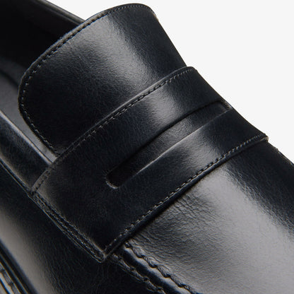 Clarks Men Aldwin Step Loafer Black Leather