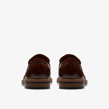 Clarks Men Aldwin Step Loafer Mid Tan Leather
