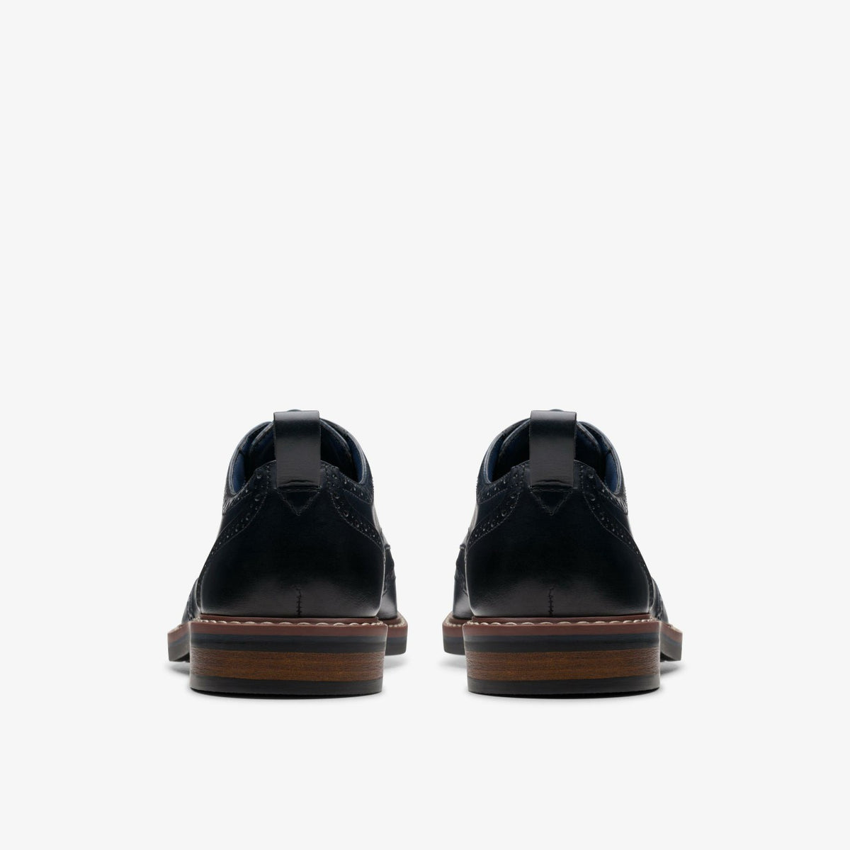 Clarks Men Aldwin Limit Brogue Navy Leather