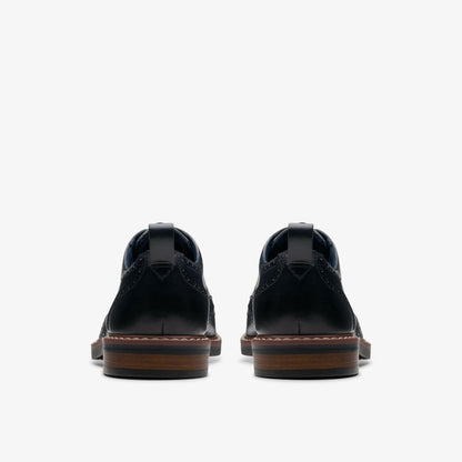 Clarks Men Aldwin Limit Brogue Navy Leather