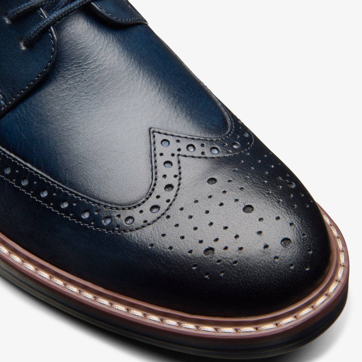 Clarks Men Aldwin Limit Brogue Navy Leather