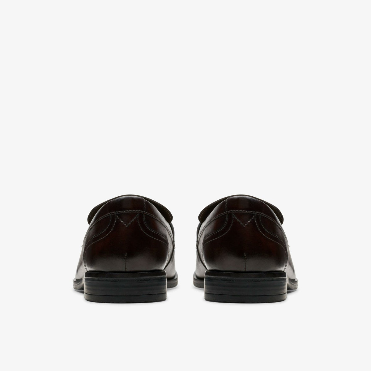 Clarks Men Brandon Step Loafer Dark Brown Leather
