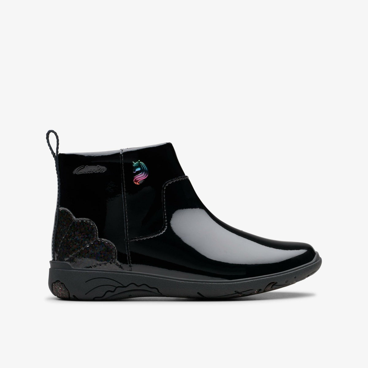 Clarks Kids Relda Glow Kid Black