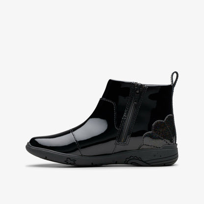 Clarks Kids Relda Glow Kid Black