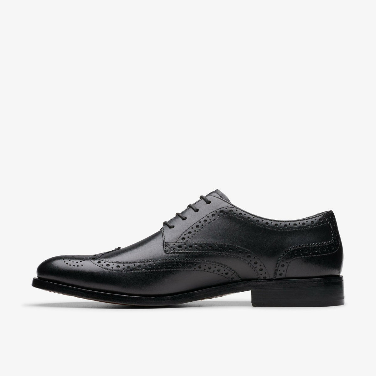 Clarks Men Craft James Tip Brogue Black Leather