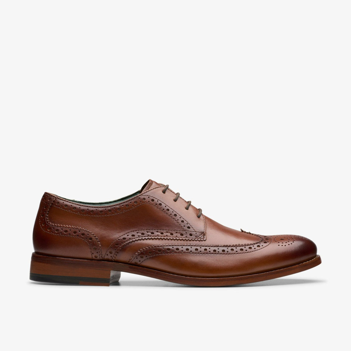 Clarks Men Craft James Tip Brogue Mid Tan Leather