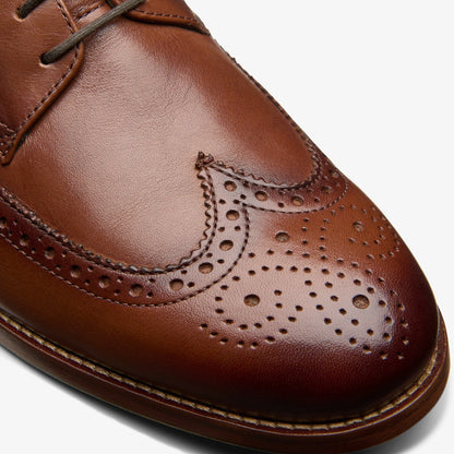 Clarks Men Craft James Tip Brogue Mid Tan Leather