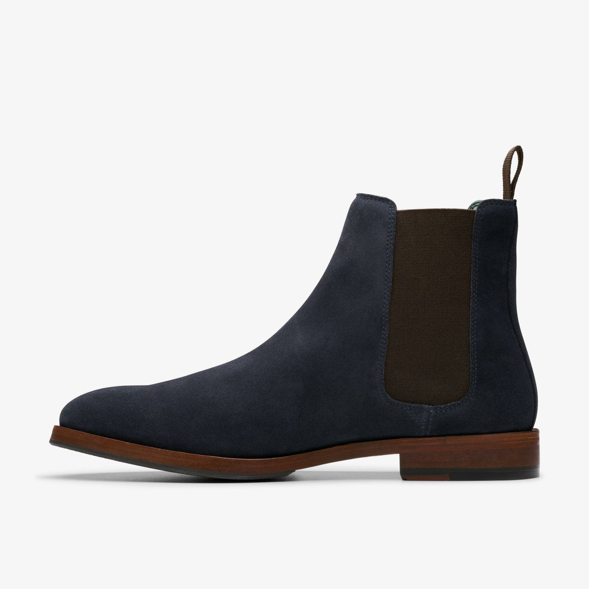 Clarks Men Craft James Top Chelsea Boot Navy Suede