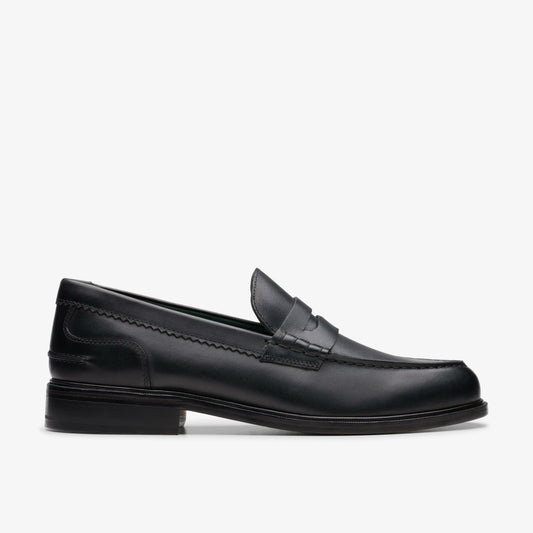Clarks Men Craft James Lo Loafer Black Leather
