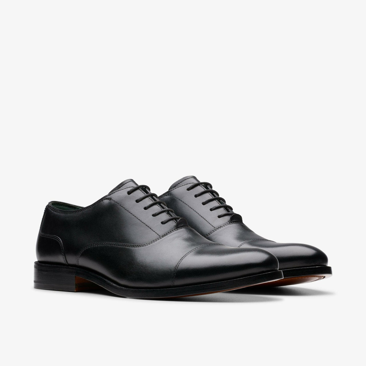 Clarks Men Craft James Cap Black Leather