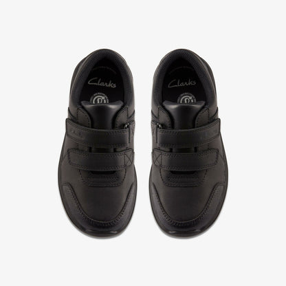 Clarks Kids Daze Step 2 Kid Black Leather