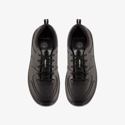 Clarks Kids Daze Loop 2 Youth Black Leather