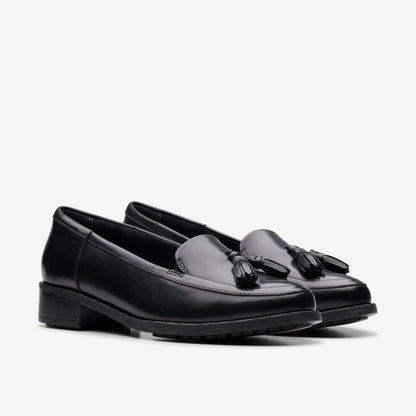 Clarks Women Havisham Edge Loafer Black Leather