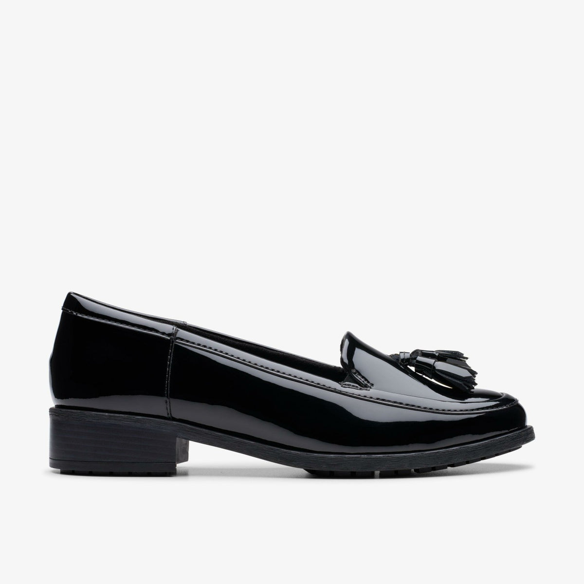 Clarks Women Havisham Edge Loafer Black Patent