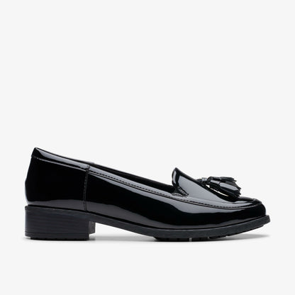 Clarks Women Havisham Edge Loafer Black Patent