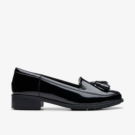 Clarks Women Havisham Edge Loafer Black Patent