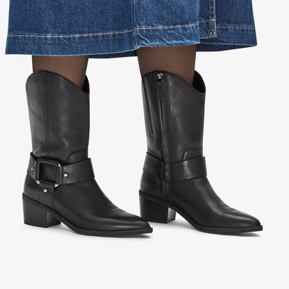 Clarks Women Morzine Rise Black Leather