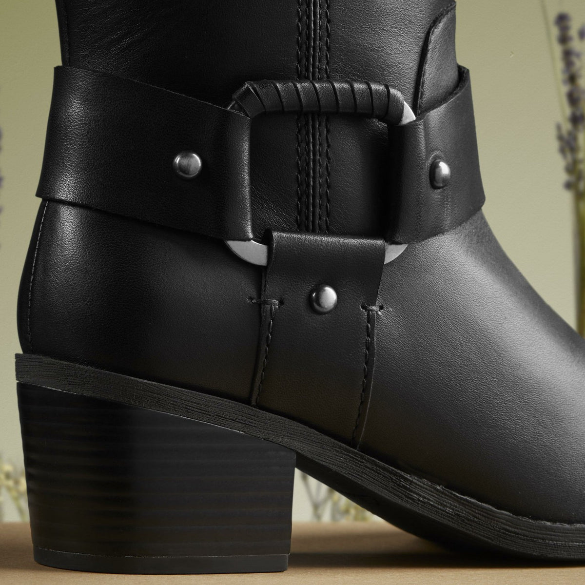 Clarks Women Morzine Rise Black Leather