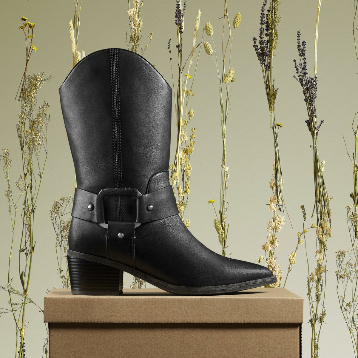 Clarks Women Morzine Rise Black Leather